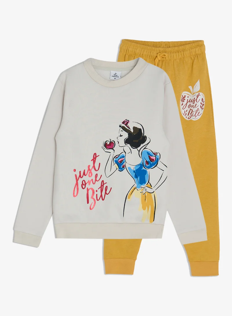 ديزني طقم سويت شيرت وبنطلون رياضي للأطفال لقمة واحدة